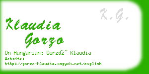 klaudia gorzo business card